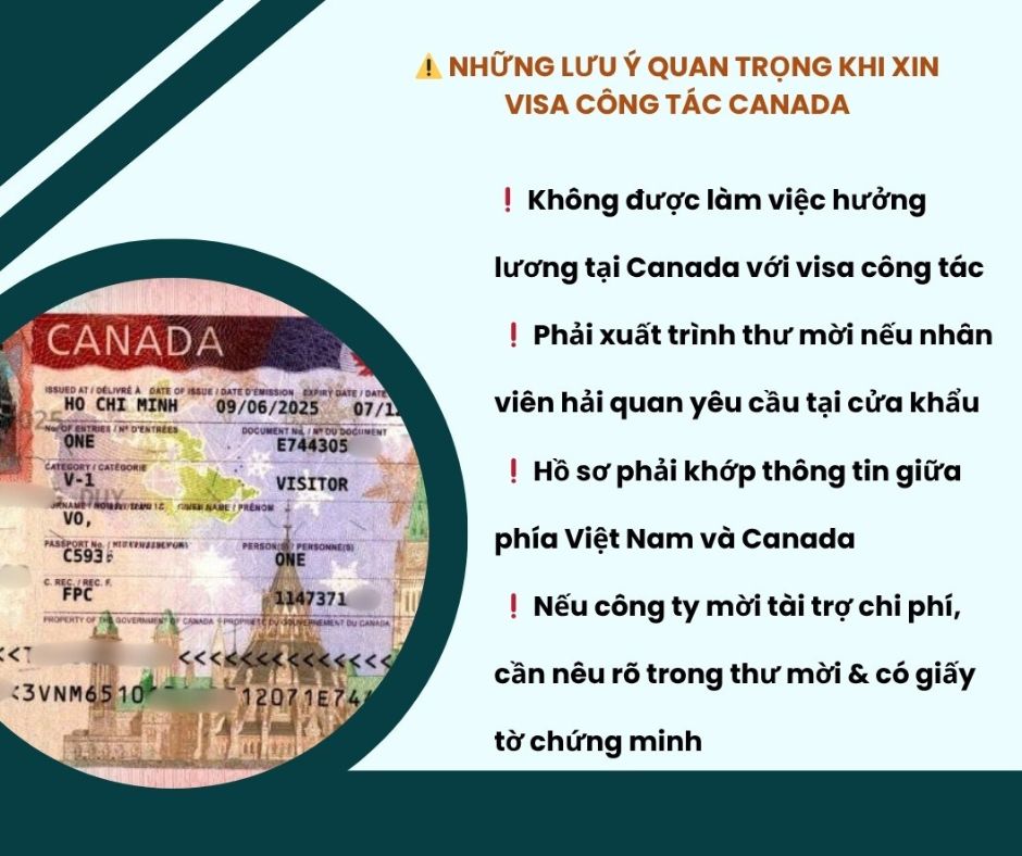 Luu y cong tac Visa Canada
